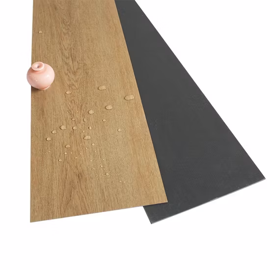 黒クルミ Lvt PVC ビニール ドライ バック/接着剤ダウン床板タイル